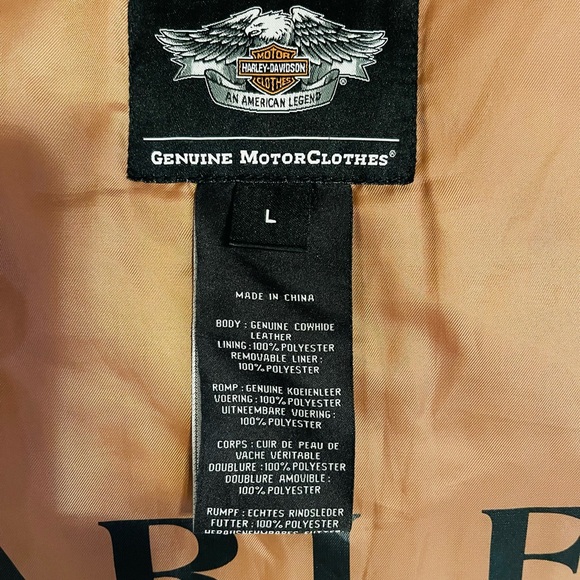 2013 HARLEY DAVIDSON 110TH ANNIVERSARY LEATHER JACKET
W/LINER LIMITED EDITION - Picture 6 of 8